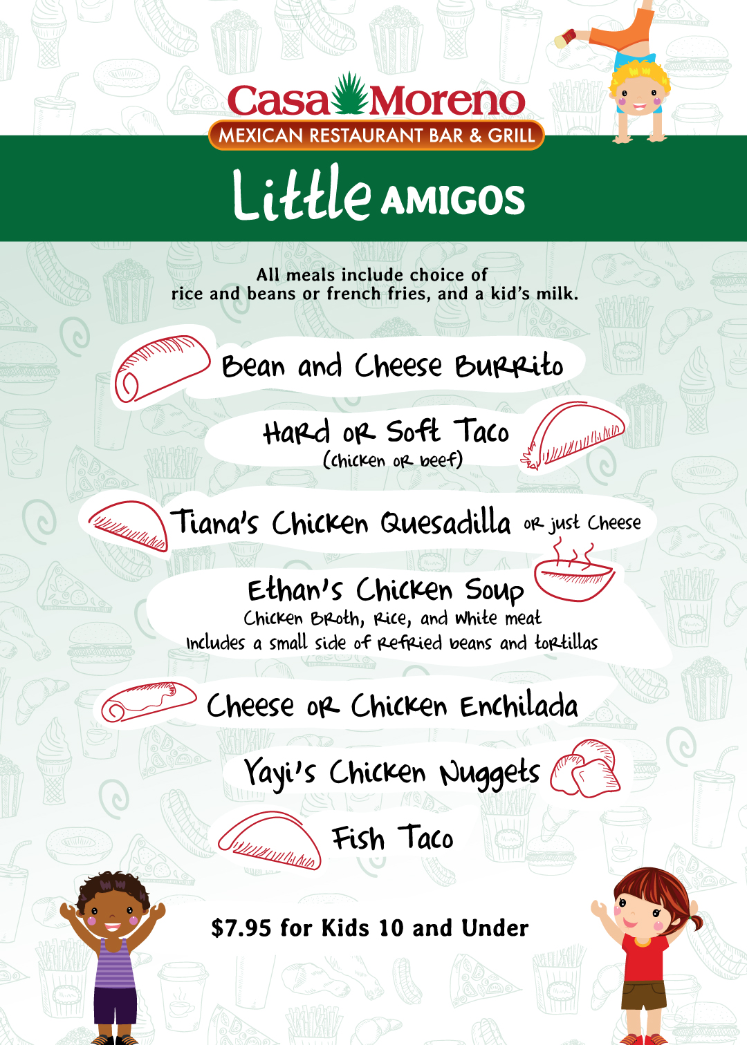 Claremont - Menus | Casa Moreno - Mexican Restaurant